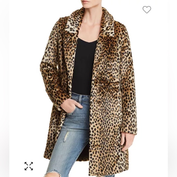 Aqua Jackets & Blazers - Aqua - Cheetah Print Faux Fur Coat